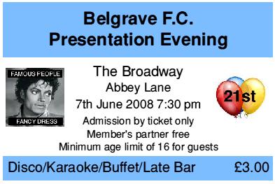 Presentation Evening June 7th at Broadway